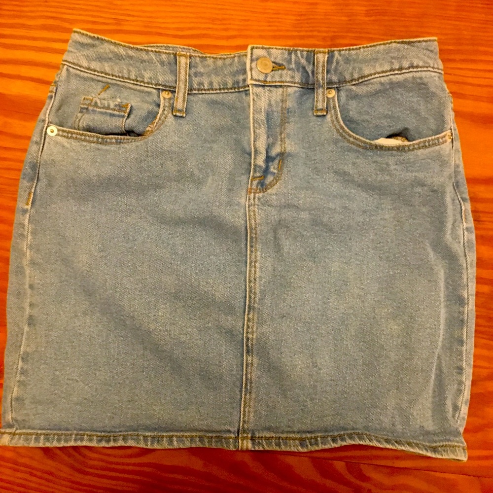 Denim mini skirt